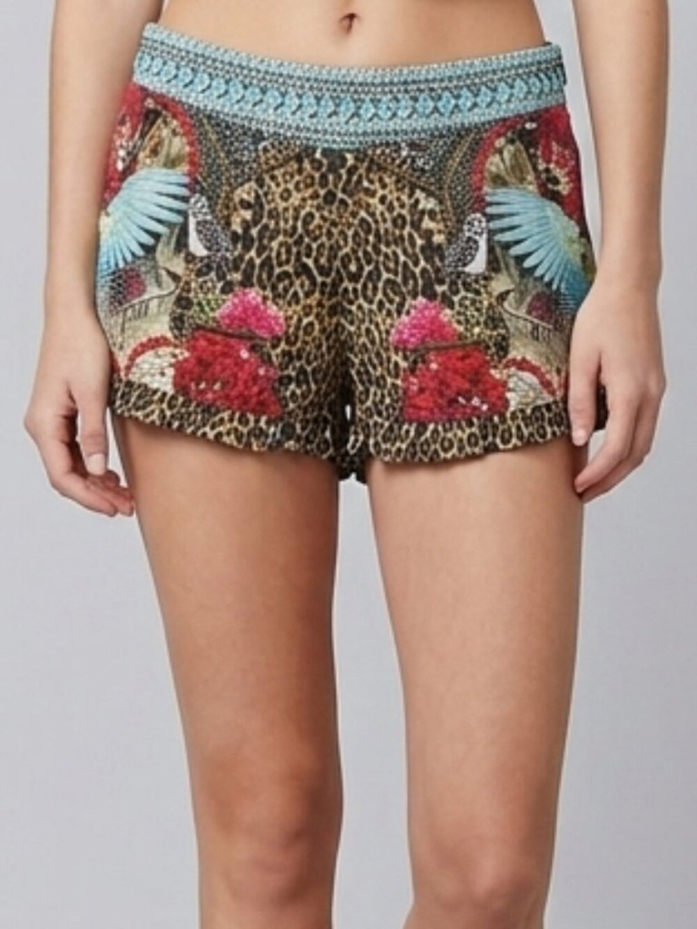 Camilla Wondrous Leopard‎ Shorts Size Medium